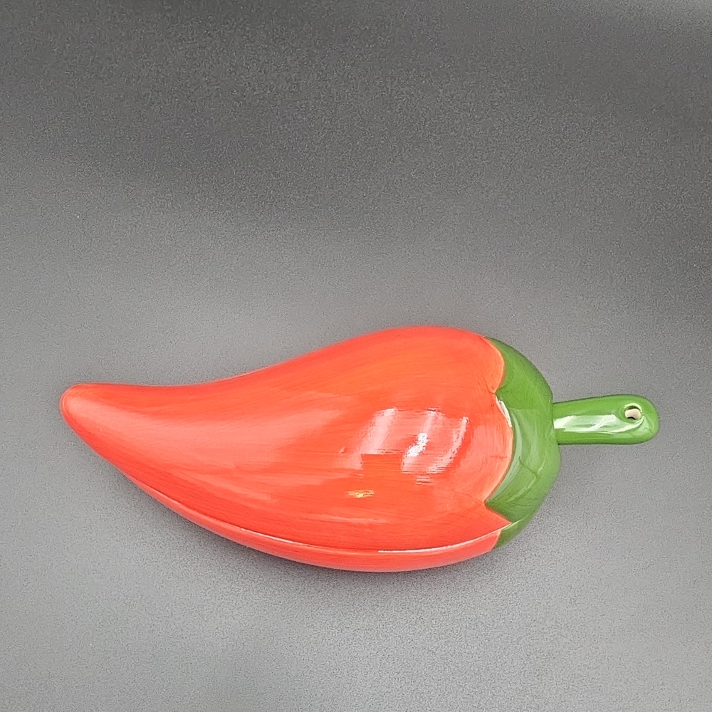 Red Pepper Shaped Ceramic Container - Picture 4 of 8